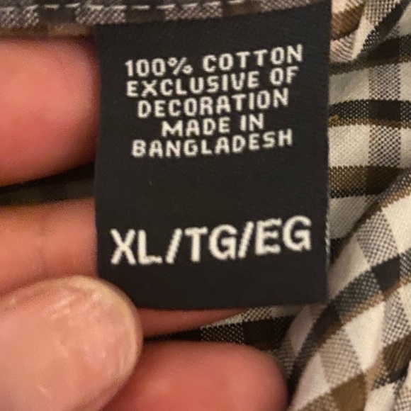 Chaps men shirt sleeve button down casual shirt size XL - Picture 8 of 9